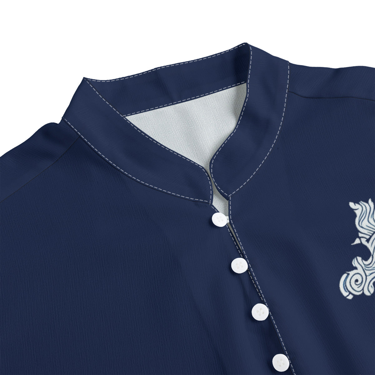 Flaming Cross -- Men's Henley Short Sleeve Shirt