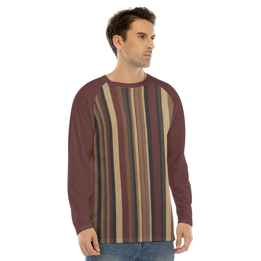 Stripes 101 -- Men's Long Sleeve T-shirt With Raglan Sleeve