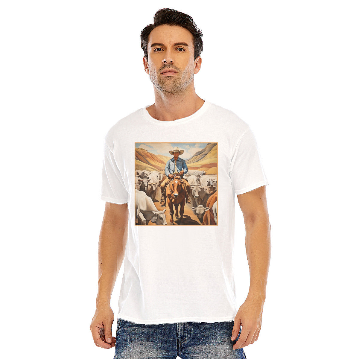 Cowboy 107 -- Unisex O-neck Short Sleeve T-shirt