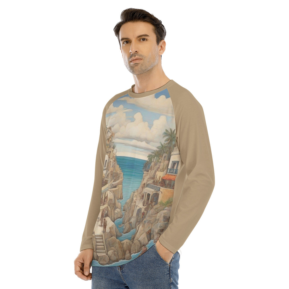 Isle Mujeres -- Men's Long Sleeve T-shirt With Raglan Sleeve