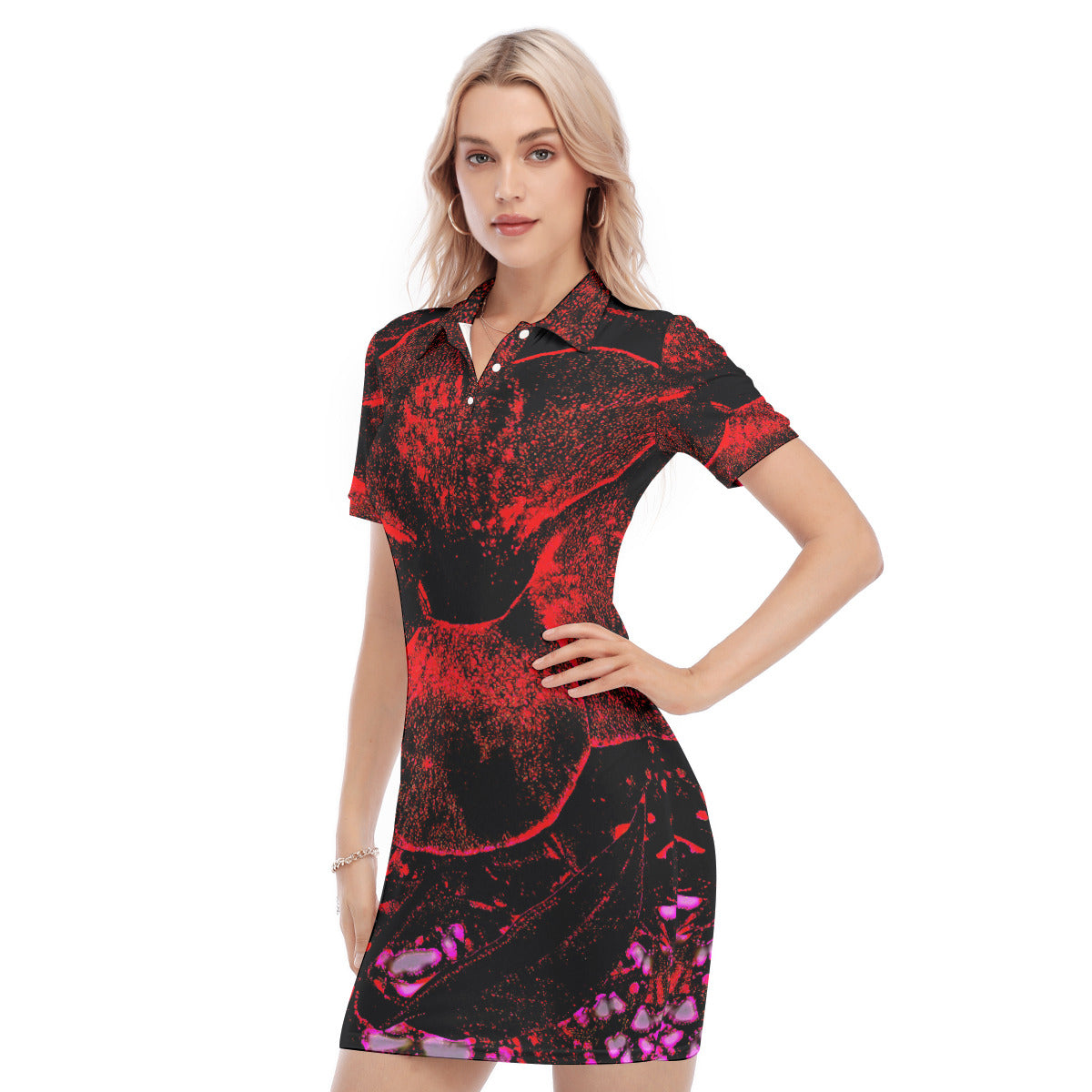 Yolanda -- Women's Polo Collar Dress