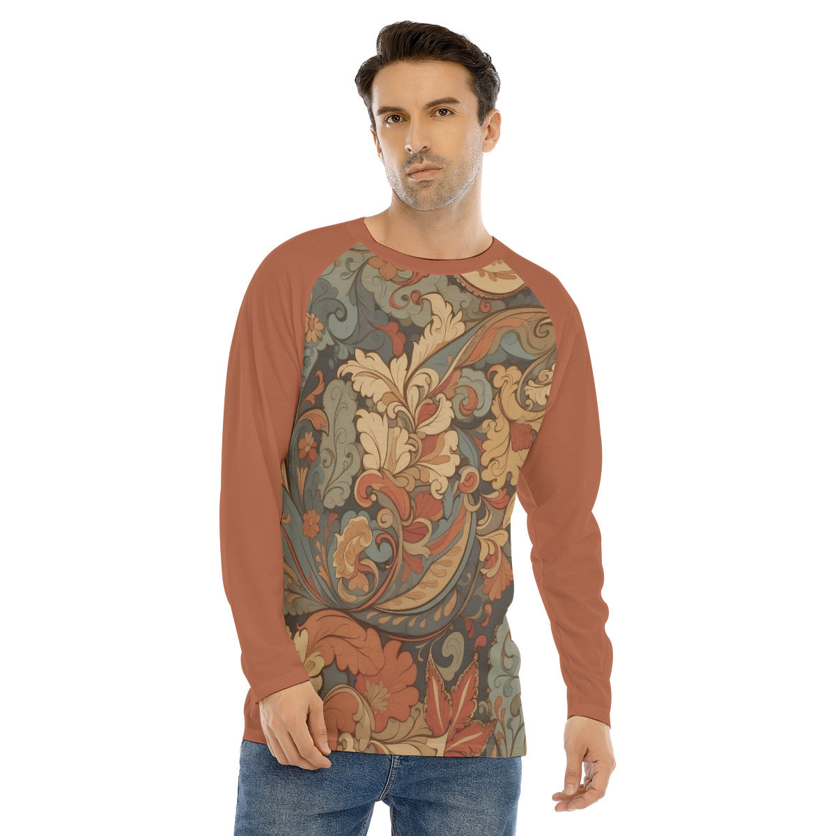 Paisley 103 -- Men's Long Sleeve T-shirt With Raglan Sleeve