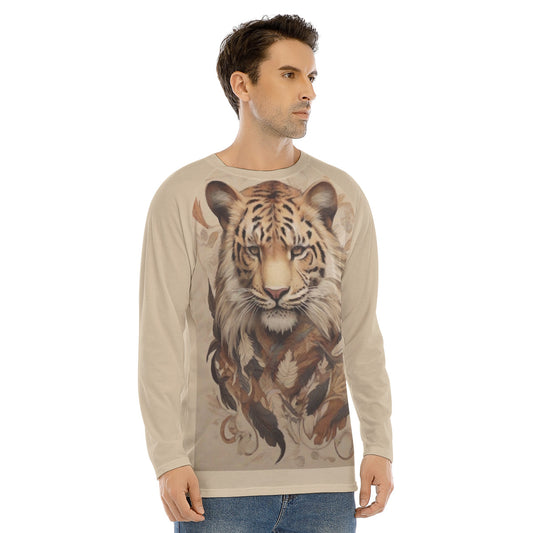 Tiger 104 -- Men's Long Sleeve T-shirt With Raglan Sleeve