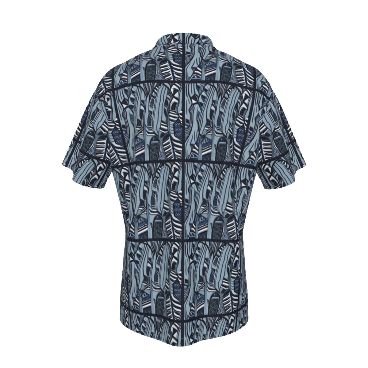 Blue on Blue -- Men's Hawaiian Shirt With Pocket