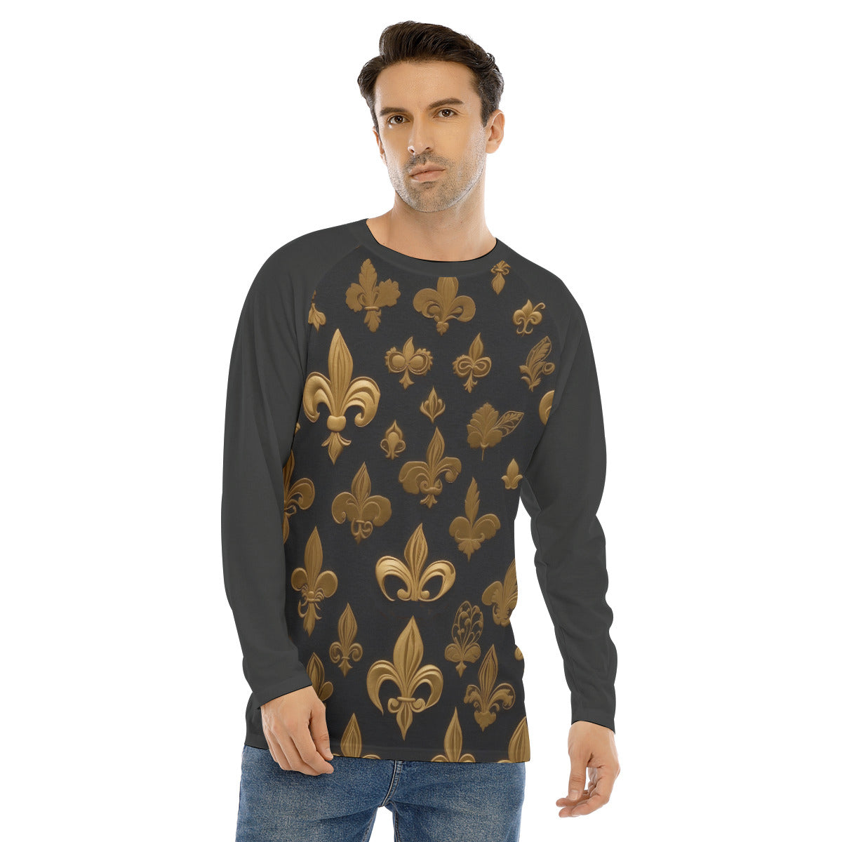 Fleur 101 -- Men's Long Sleeve T-shirt With Raglan Sleeve