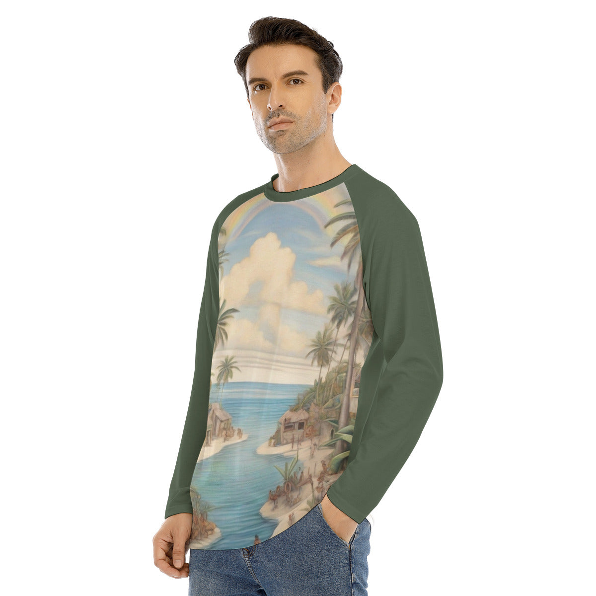 Isla Holbox 104 -- Men's Long Sleeve T-shirt With Raglan Sleeve