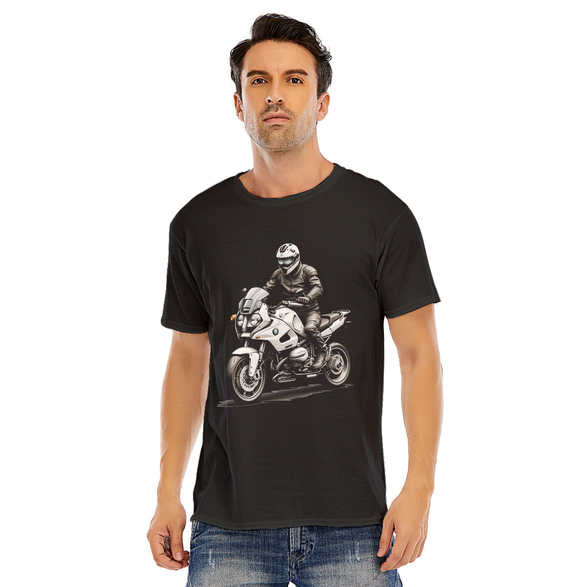 Motorcycle 104 -- Unisex O-neck Short Sleeve T-shirt