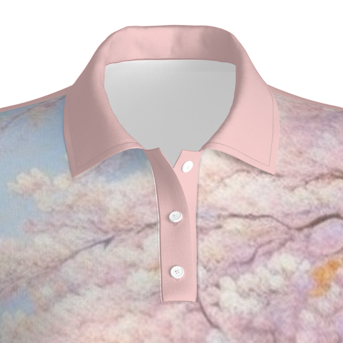 Cherry Blossoms -- Women's Polo Collar Jersey