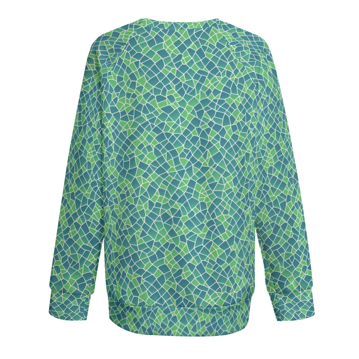 Blue & Green -- Women's Sweatshirt With Raglan Sleeve | Interlock