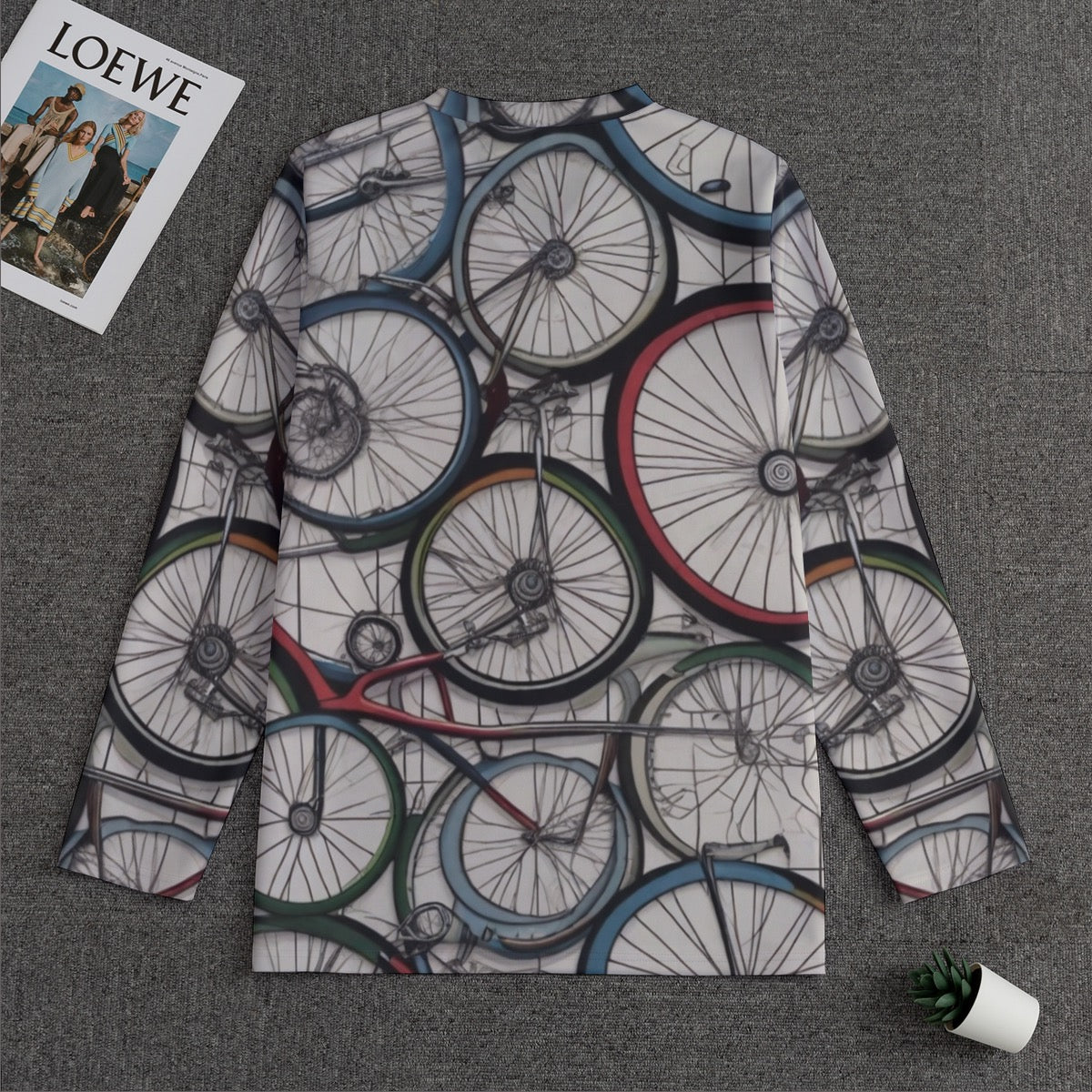 Bicycle -- Men's V-neck Sweatshirt With Long Sleeve