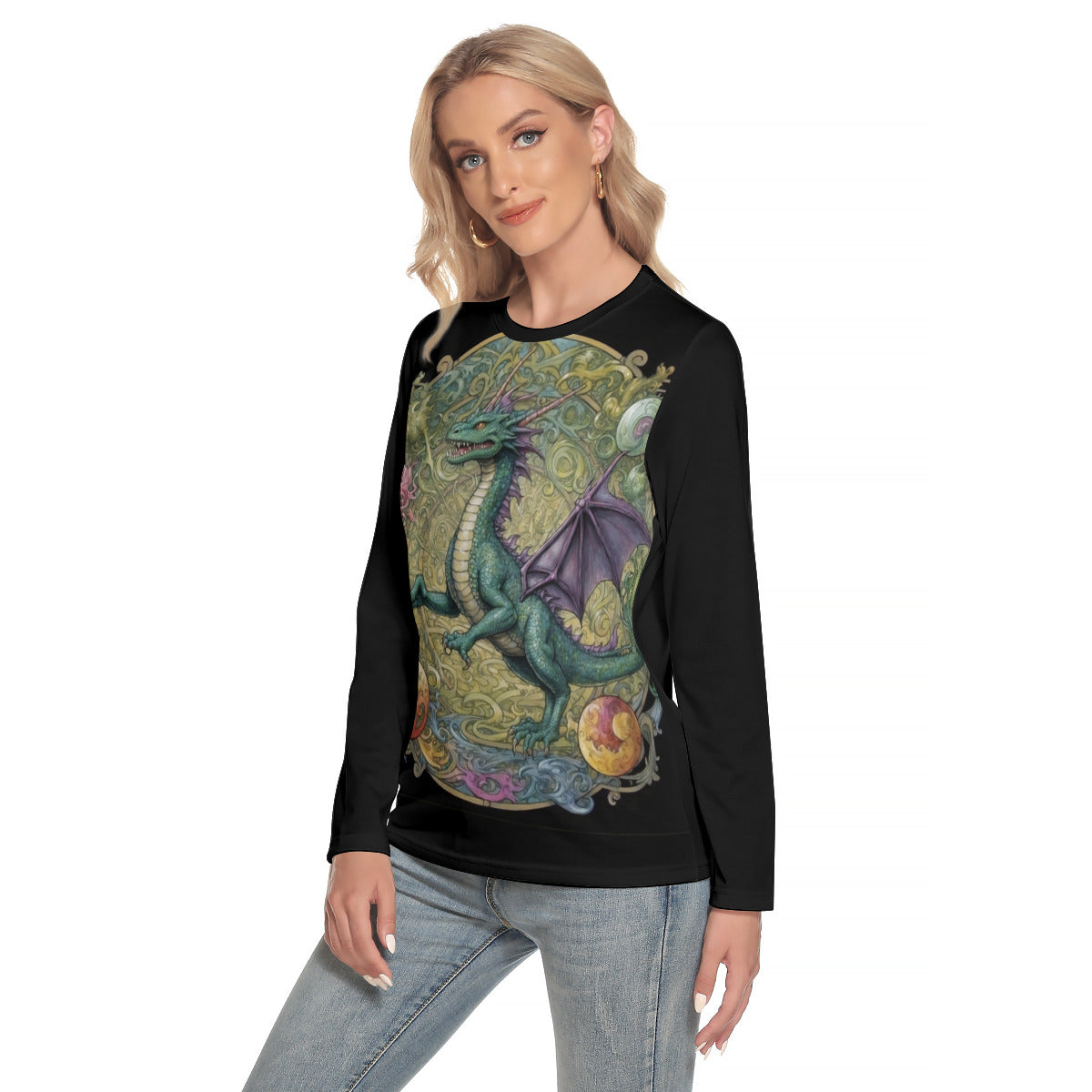 Dragon 101 -- Women's O-neck Long Sleeve T-shirt
