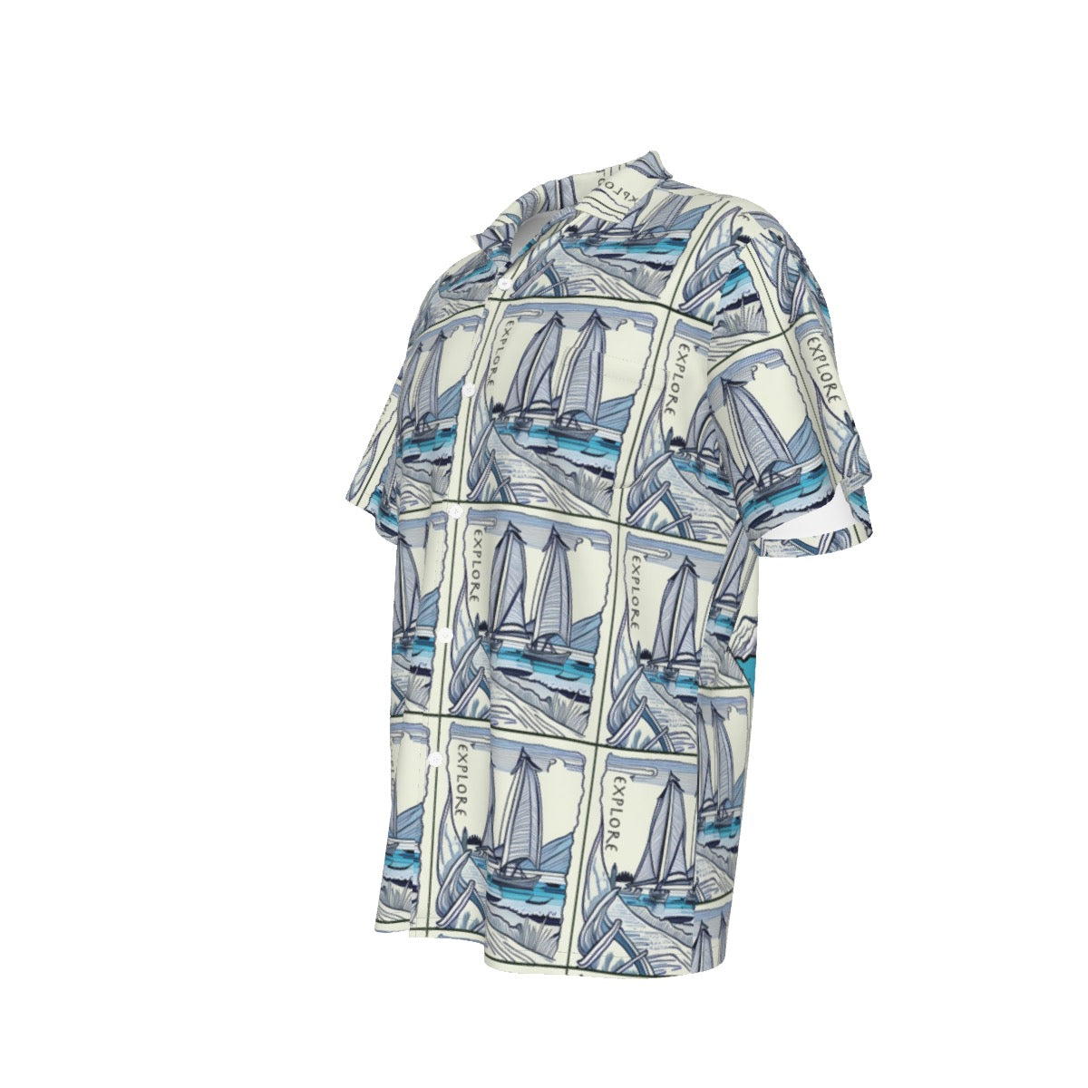 Explore -- Men's Hawaiian Shirt With Pocket