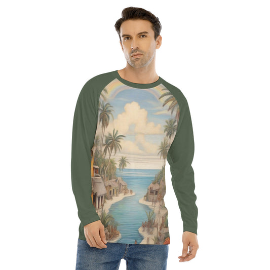 Isla Holbox 104 -- Men's Long Sleeve T-shirt With Raglan Sleeve