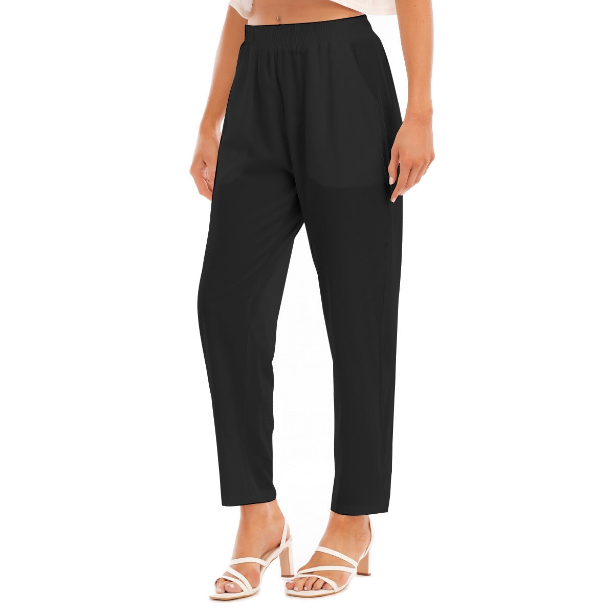 Black -- Women's Loose Straight-leg Pants