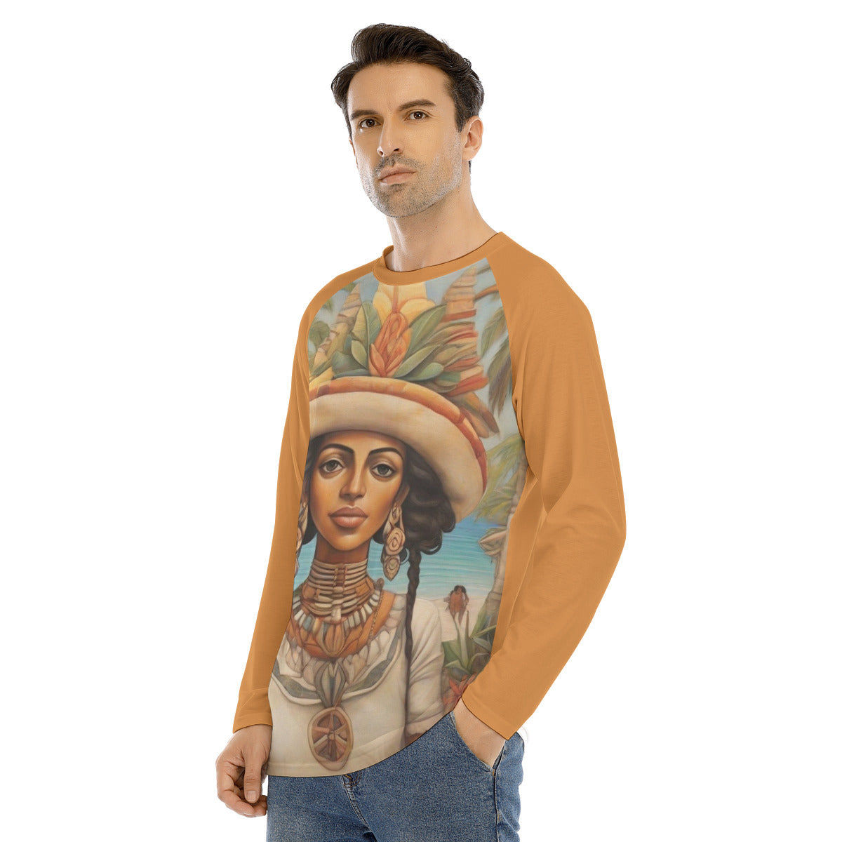 Isla Holbox 105 -- Men's Long Sleeve T-shirt With Raglan Sleeve