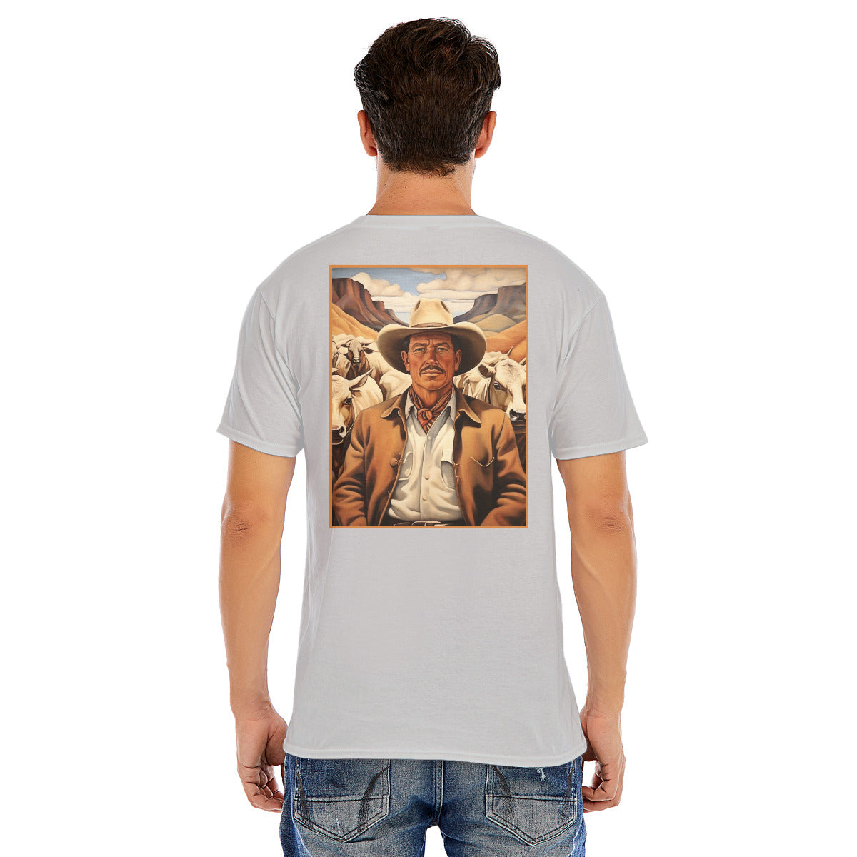 Rancher Portrait -- Unisex O-neck Short Sleeve T-shirt