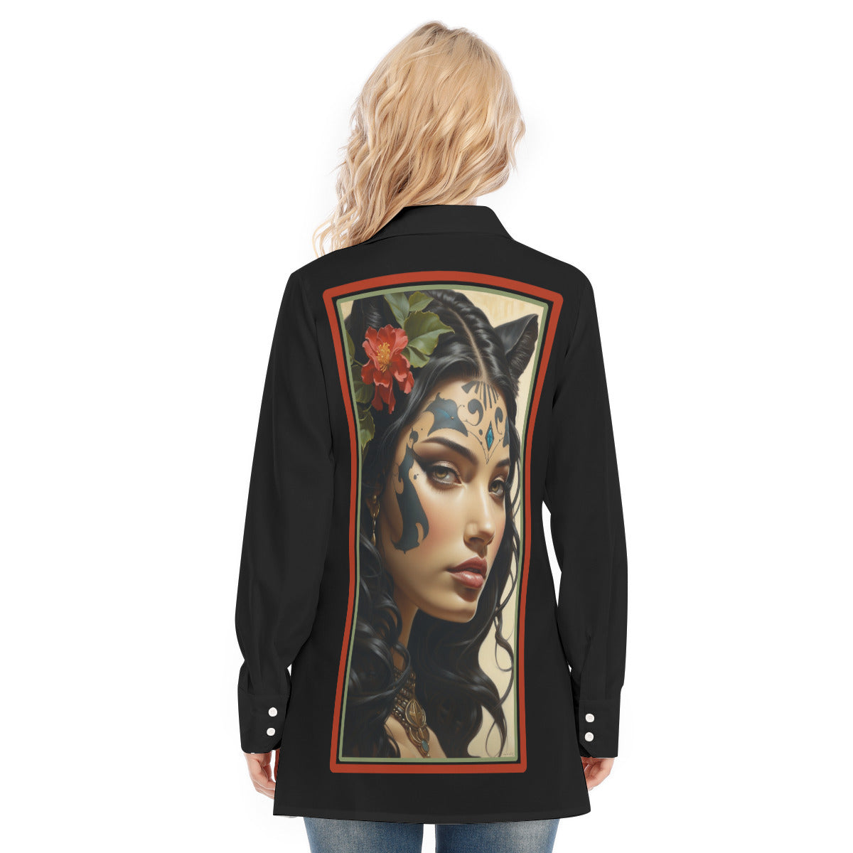 Panther Woman Black Blouse