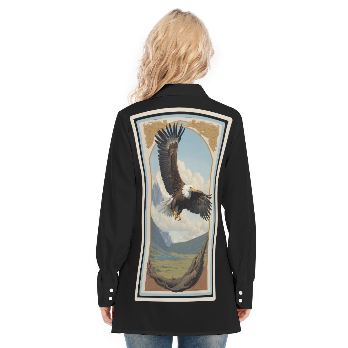 Eagle Landing Black Blouse