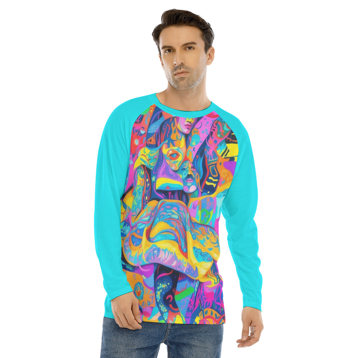 Rave 102 -- Men's Long Sleeve T-shirt With Raglan Sleeve