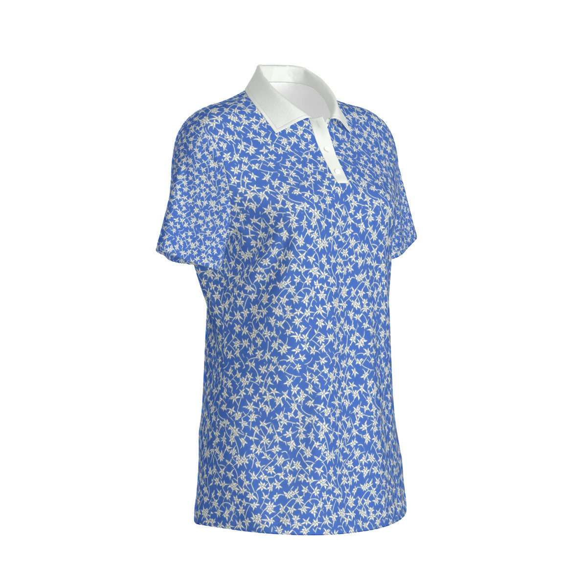 Blue & White -- Women's Polo Collar Jersey