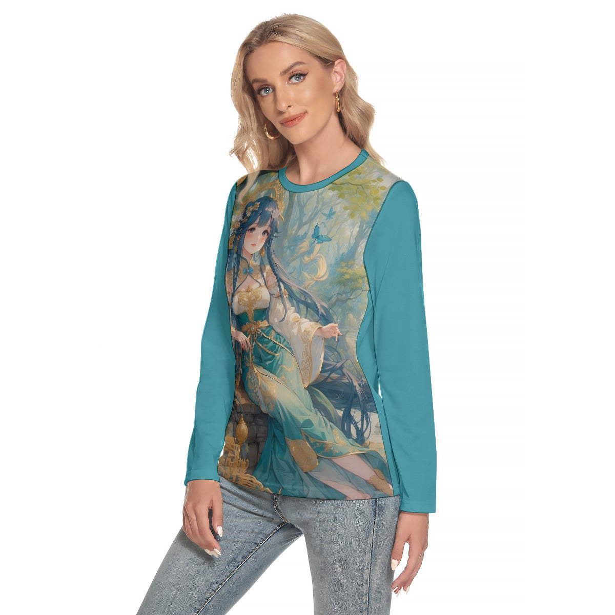 Xaio -- Women's O-neck Long Sleeve T-shirt