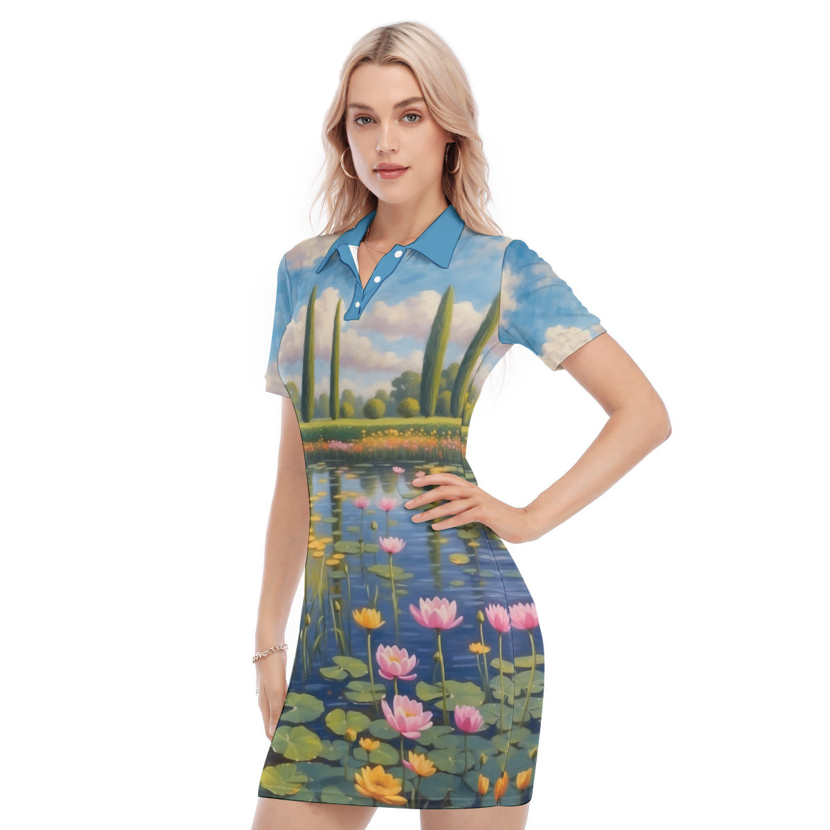 Lillies -- Women's Polo Collar Dress