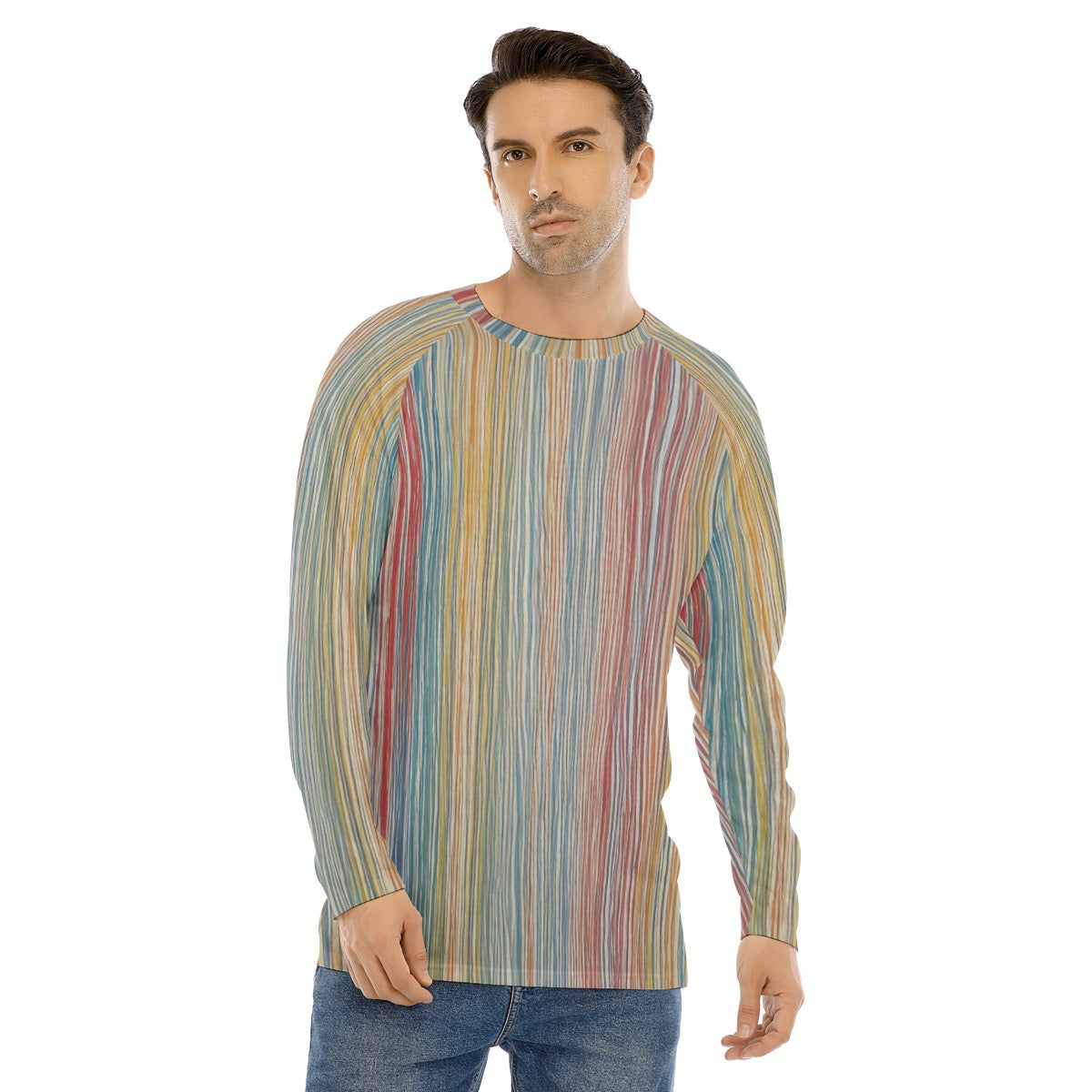 Stripes 102 -- Men's Long Sleeve T-shirt With Raglan Sleeve