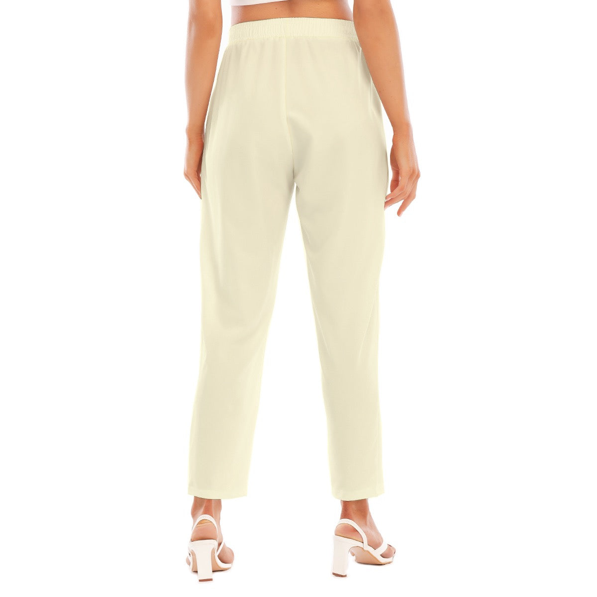 Pale Yellow -- Women's Loose Straight-leg Pants