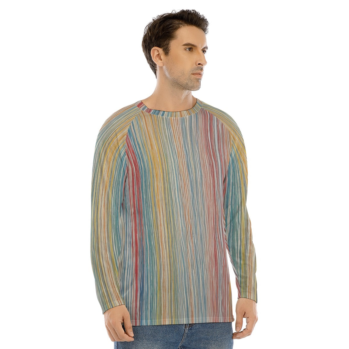 Stripes 102 -- Men's Long Sleeve T-shirt With Raglan Sleeve