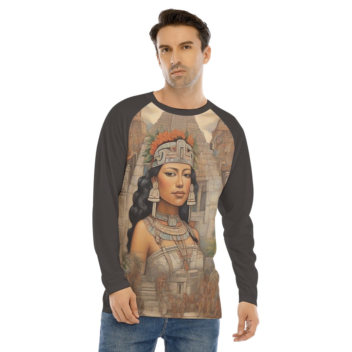 Chichen Itza 101 -- Men's Long Sleeve T-shirt With Raglan Sleeve