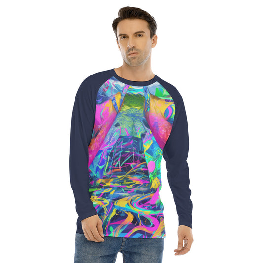 Rave 101a -- Men's Long Sleeve T-shirt With Raglan Sleeve