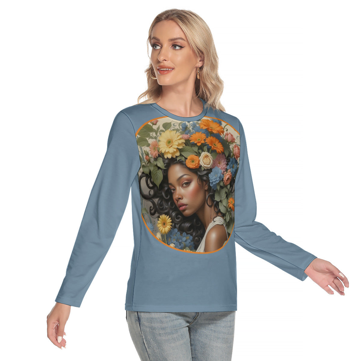 Fantasy Bouquet 133 -- Women's O-neck Long Sleeve T-shirt