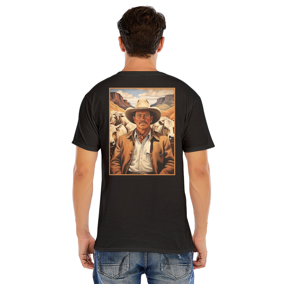 Rancher Portrait -- Unisex O-neck Short Sleeve T-shirt