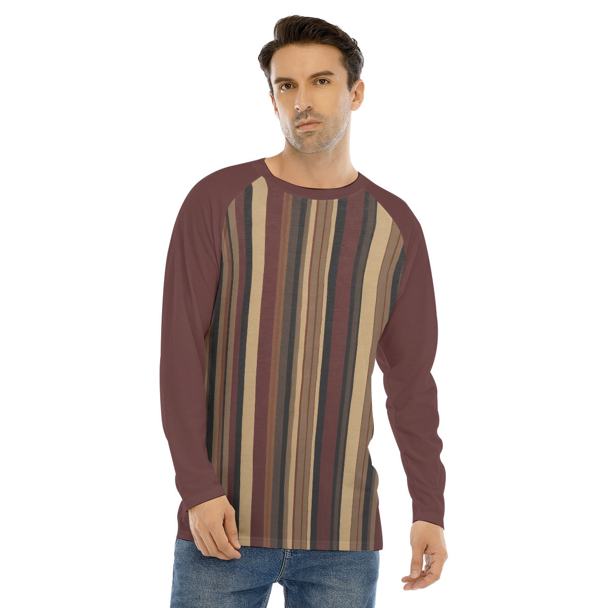 Stripes 101 -- Men's Long Sleeve T-shirt With Raglan Sleeve