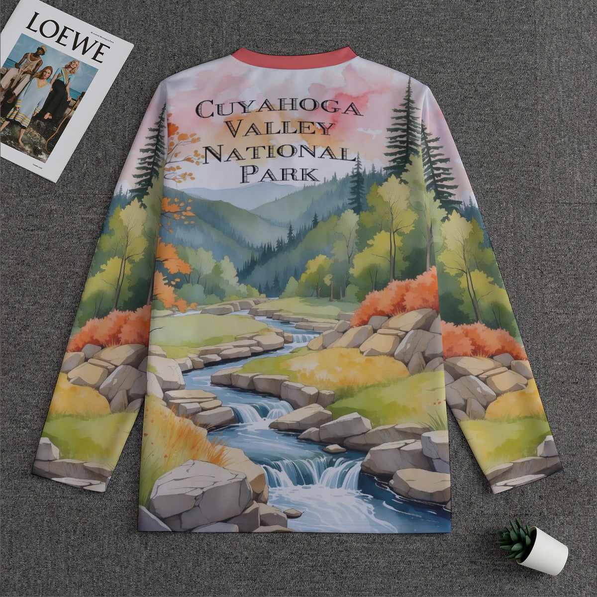 Cuyahoga Nat'l Park -- Men's V-neck Sweatshirt With Long Sleeve