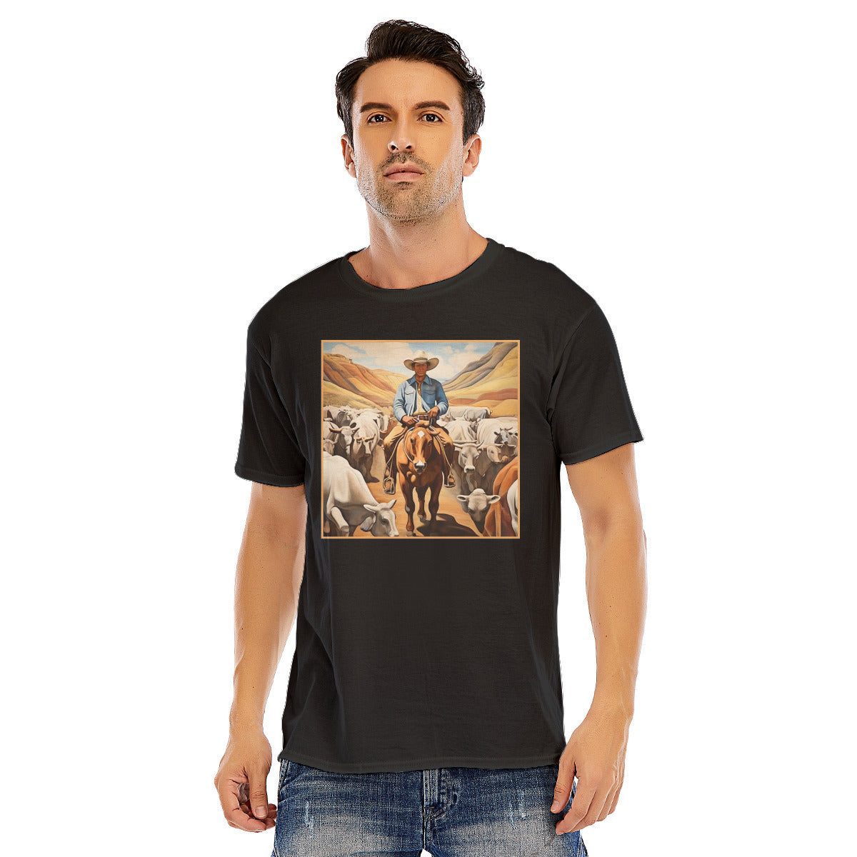 Cowboy 107 -- Unisex O-neck Short Sleeve T-shirt