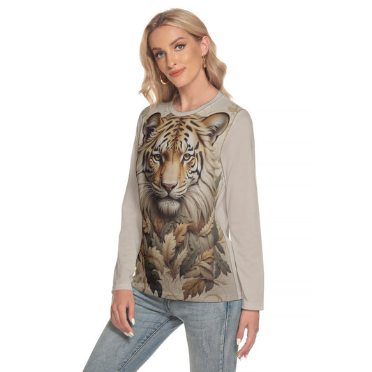 Fantasy Tiger -- Women's O-neck Long Sleeve T-shirt